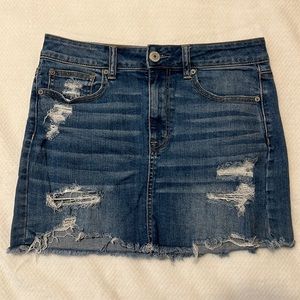 American Eagle hi rise denim mini skirt, Size 8